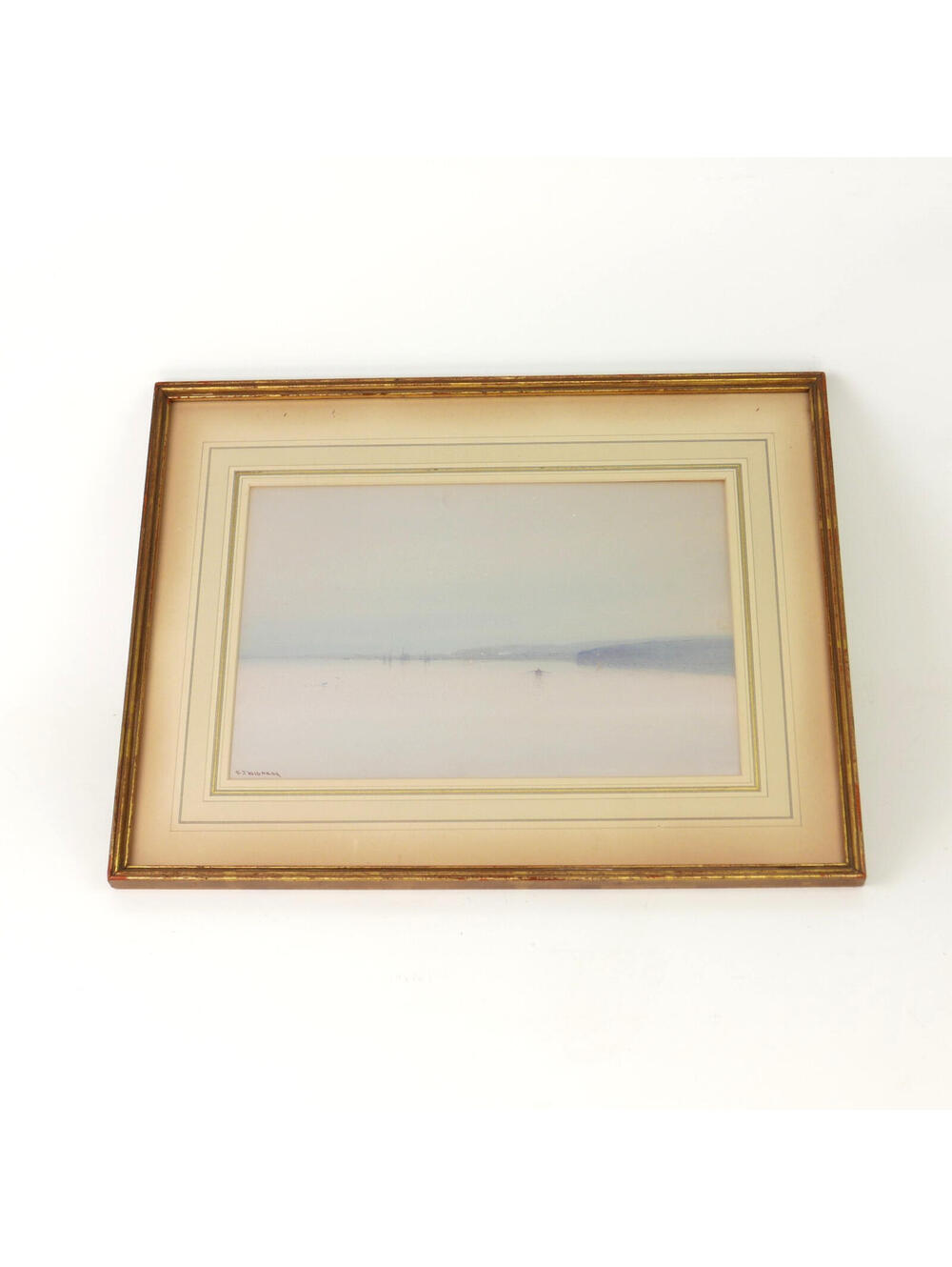 Frederick John Widgery Watercolor Painting British Coastal Landscape Framed